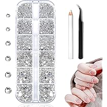 Amazon.co.jp: ネイルラインストーン 6サイズ 1.5-5mm ライン